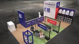 20x20 Island booth design by Reaction Space
